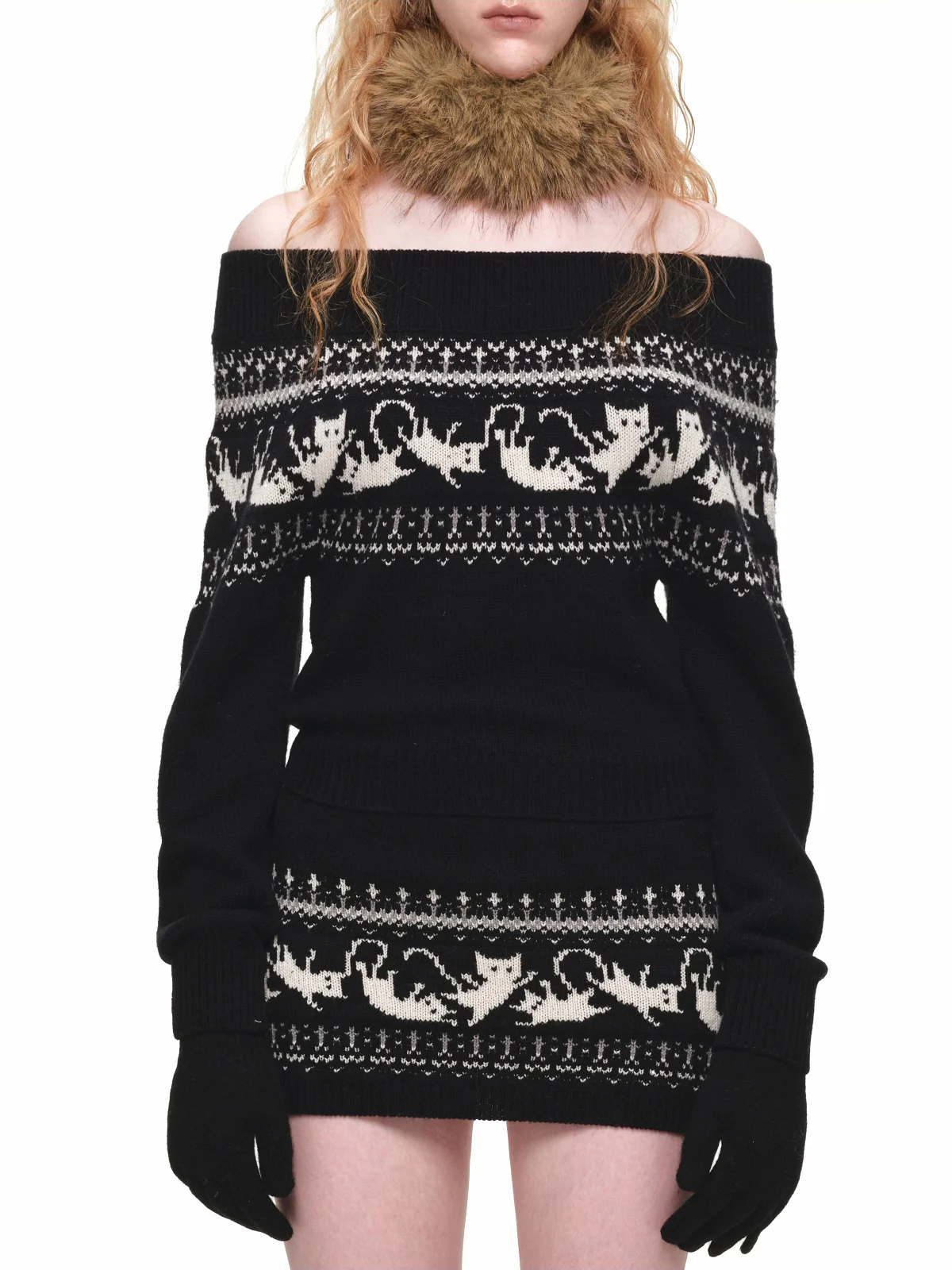 Haut en maille pour chat Fair Isle