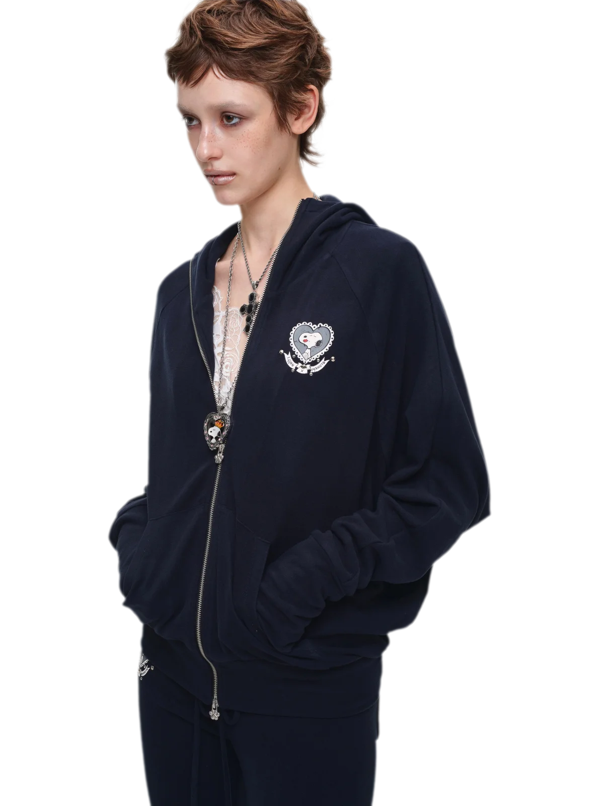 Brushed Knit Batwing Hoodie Set