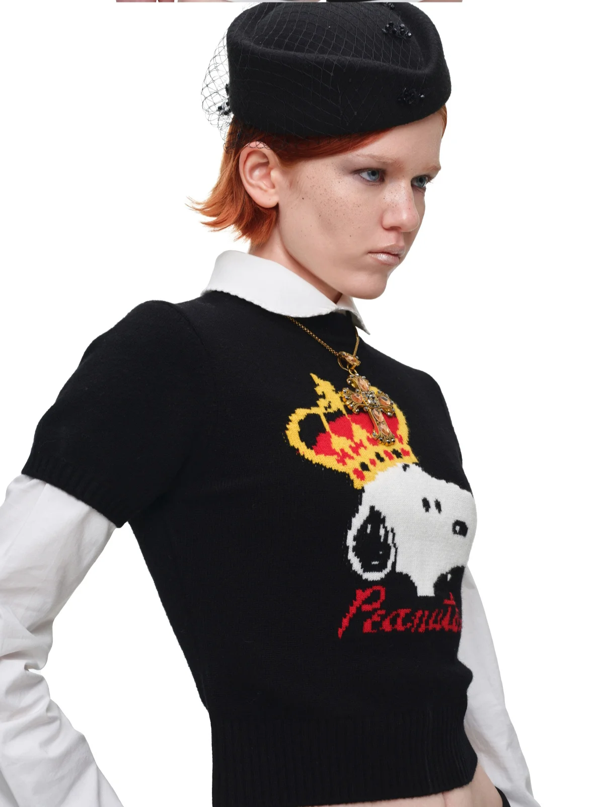 Baumwoll-Woll-Jacquardpullover