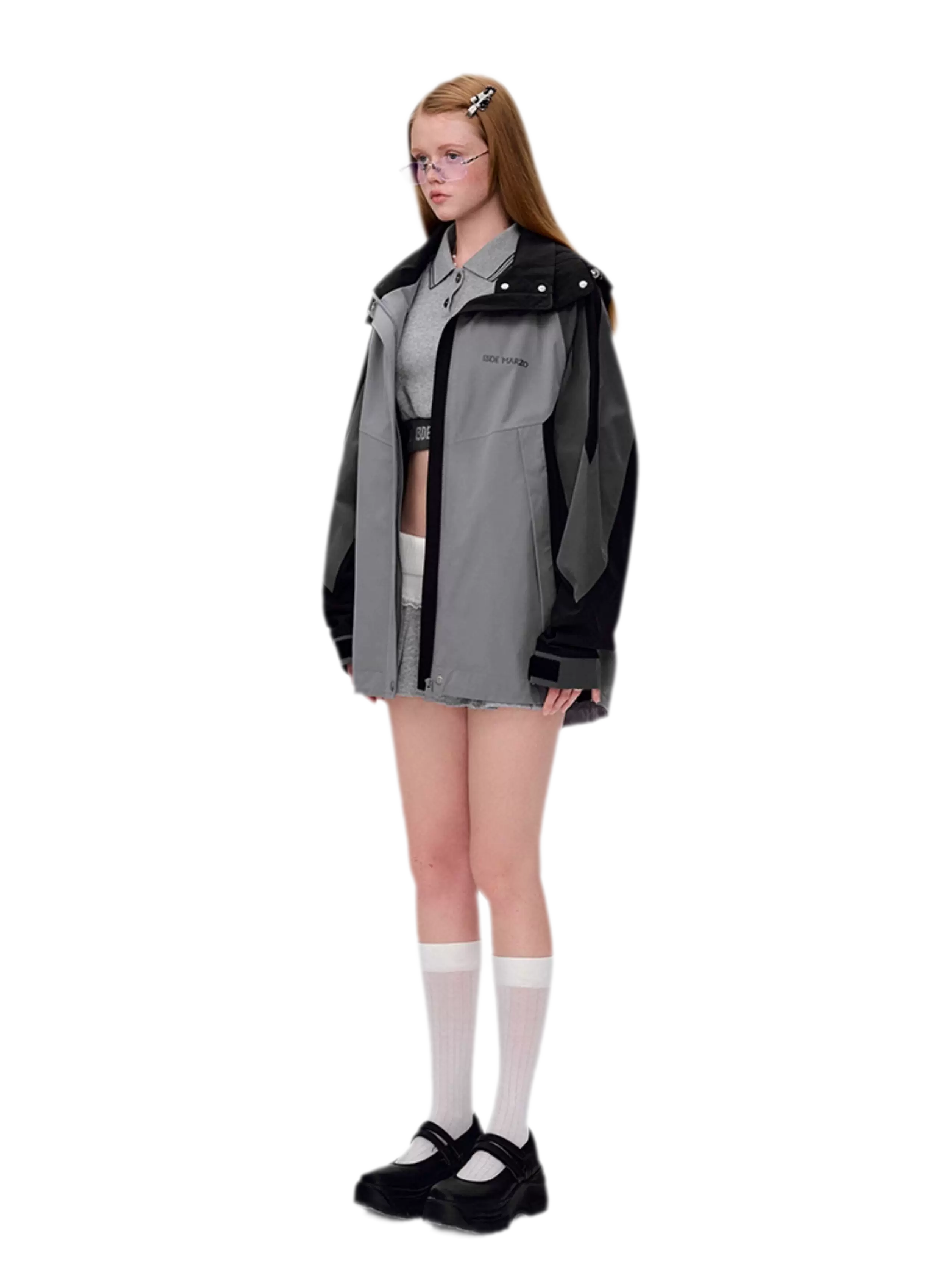 Colorblock Bear Windbreaker