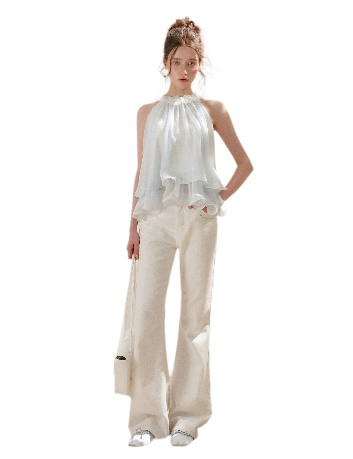 Embroidered Flared Jeans