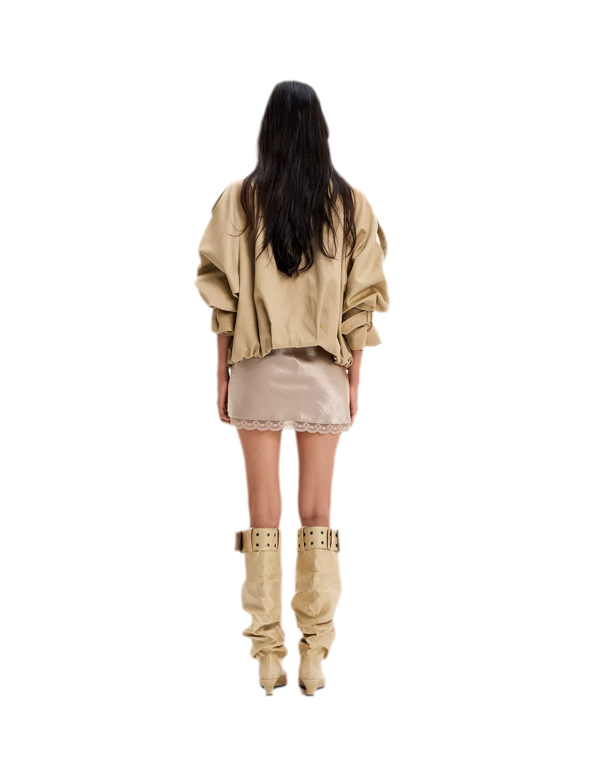 Pointed Slouchy Knee-High Boots