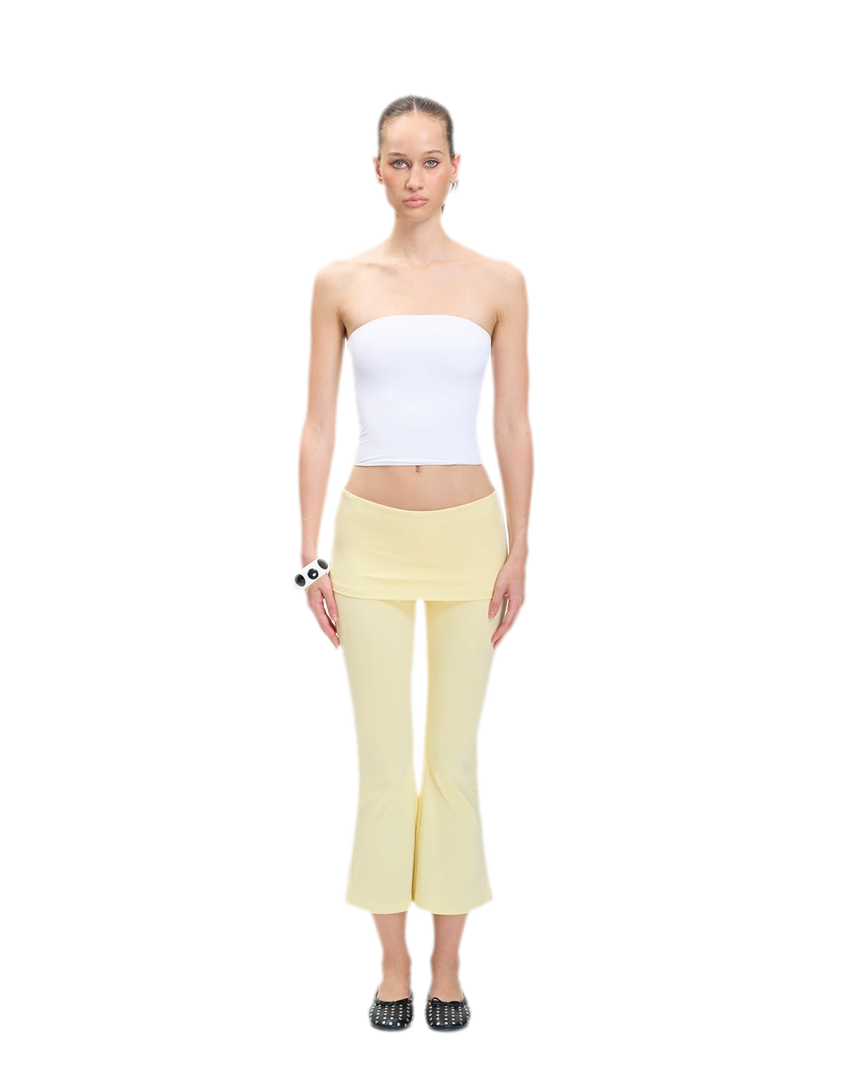 Capri Foldover Flare Pants