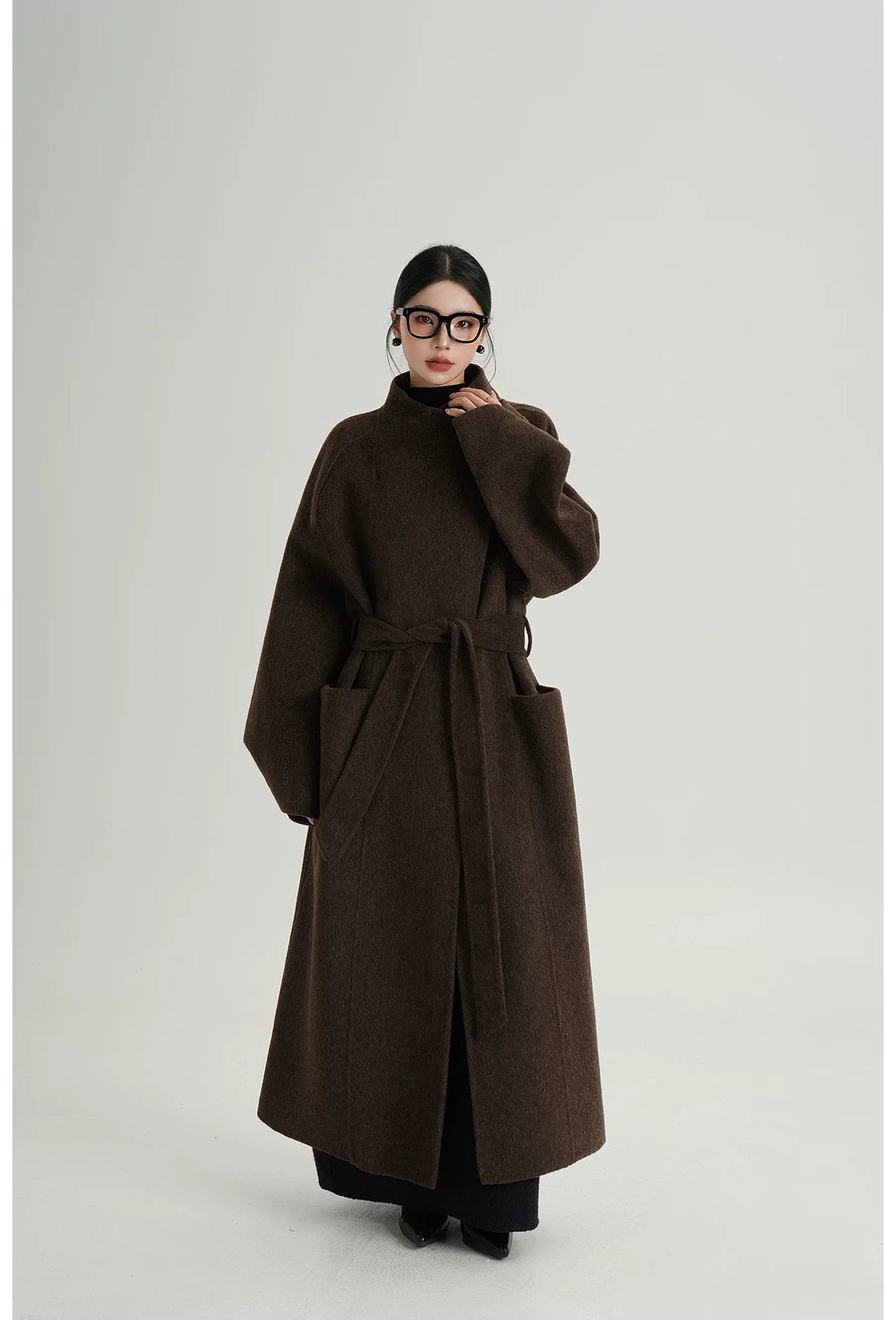 Hand-Sewn Belted Wool Coat
