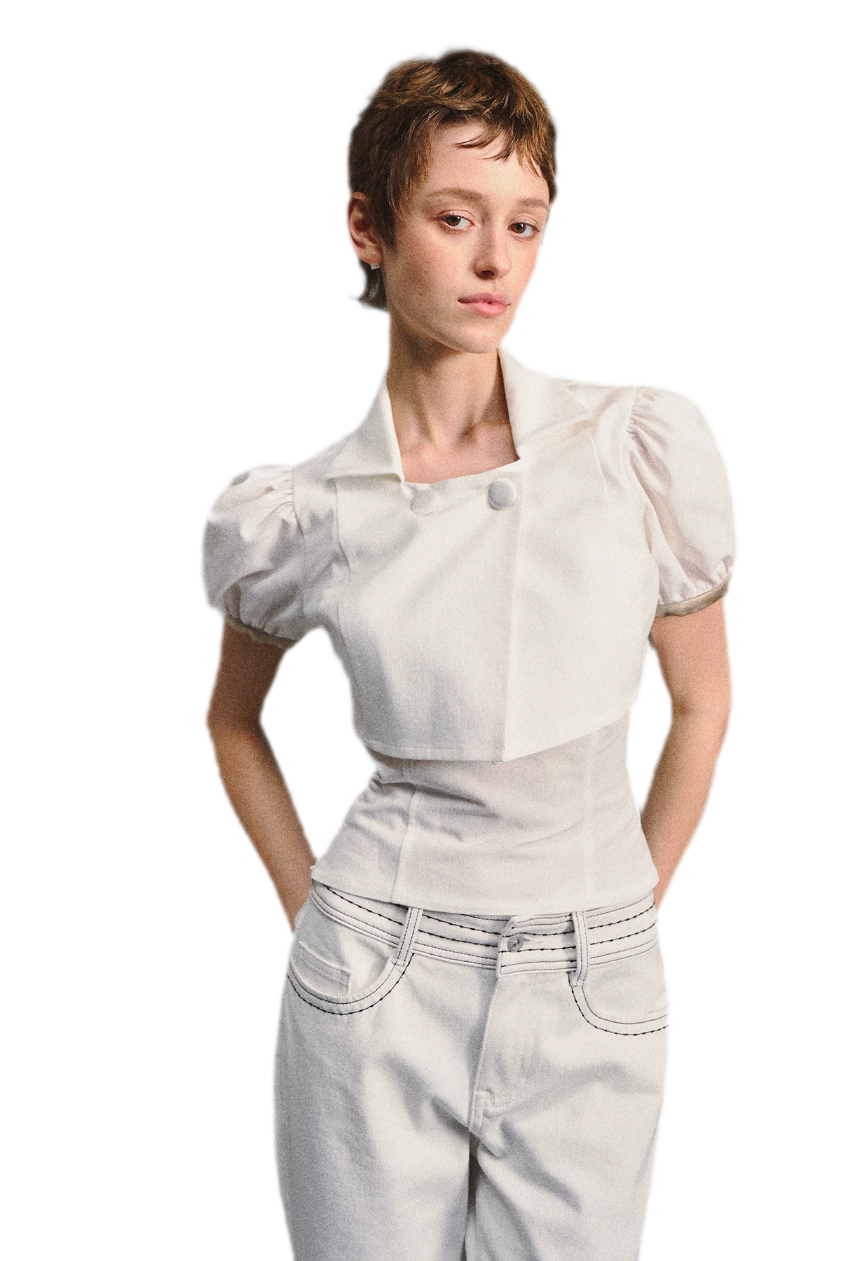 Collared Two-Piece Top