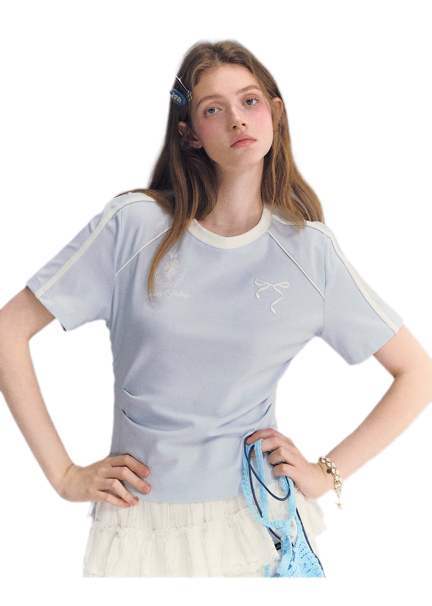 Embroidered Crop T-shirt