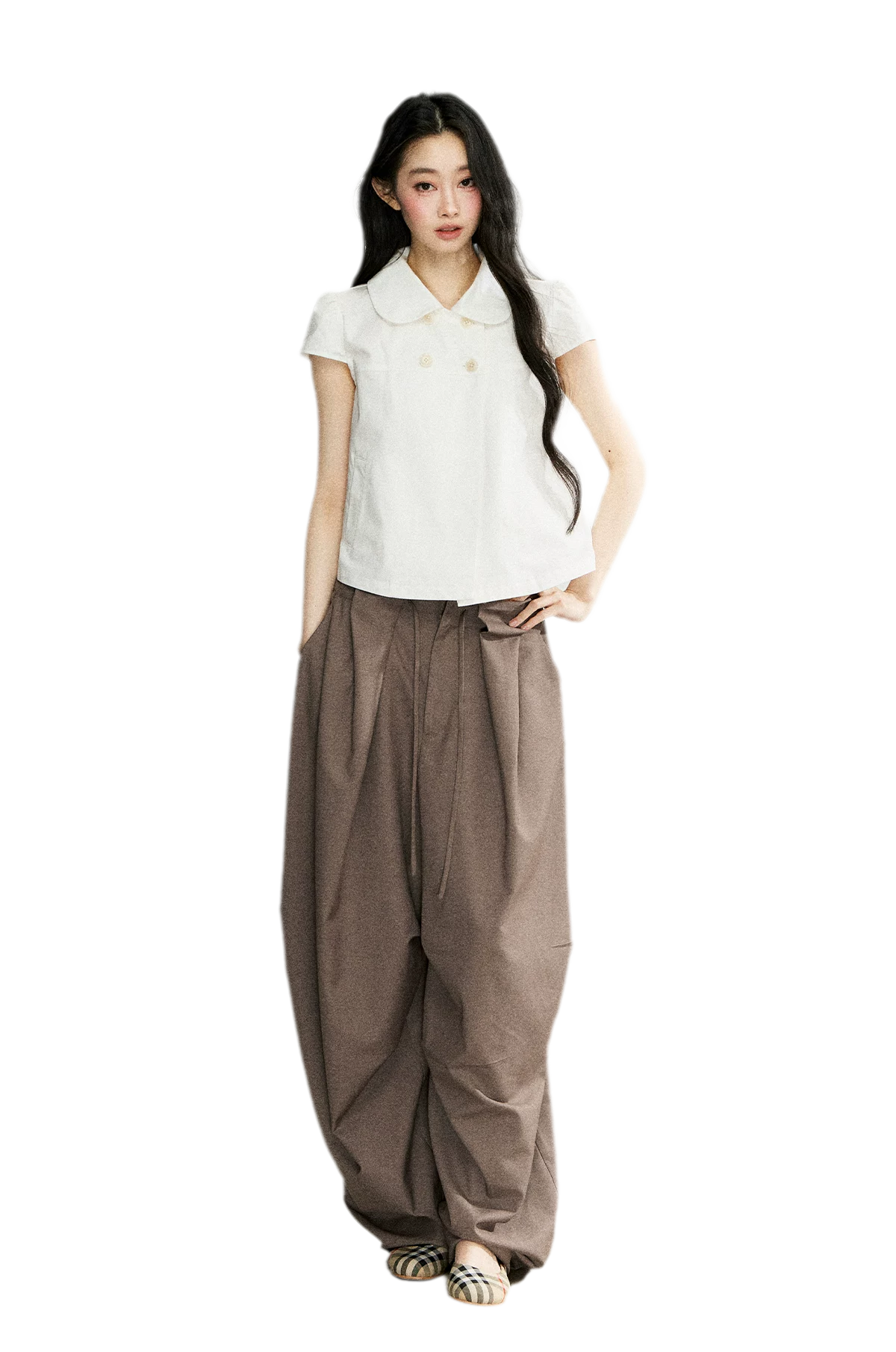 Pleated Wide Leg Pants
