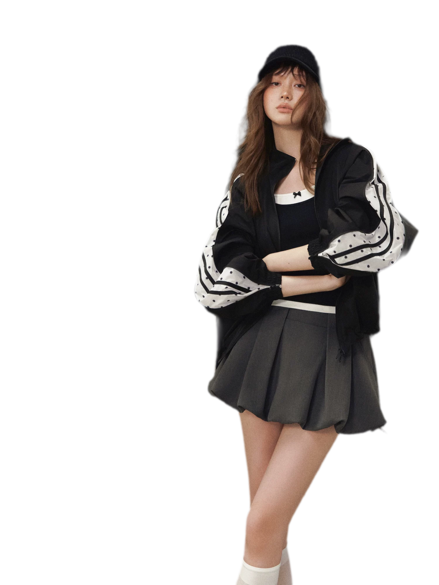 Structured Zipper Collar Jacket