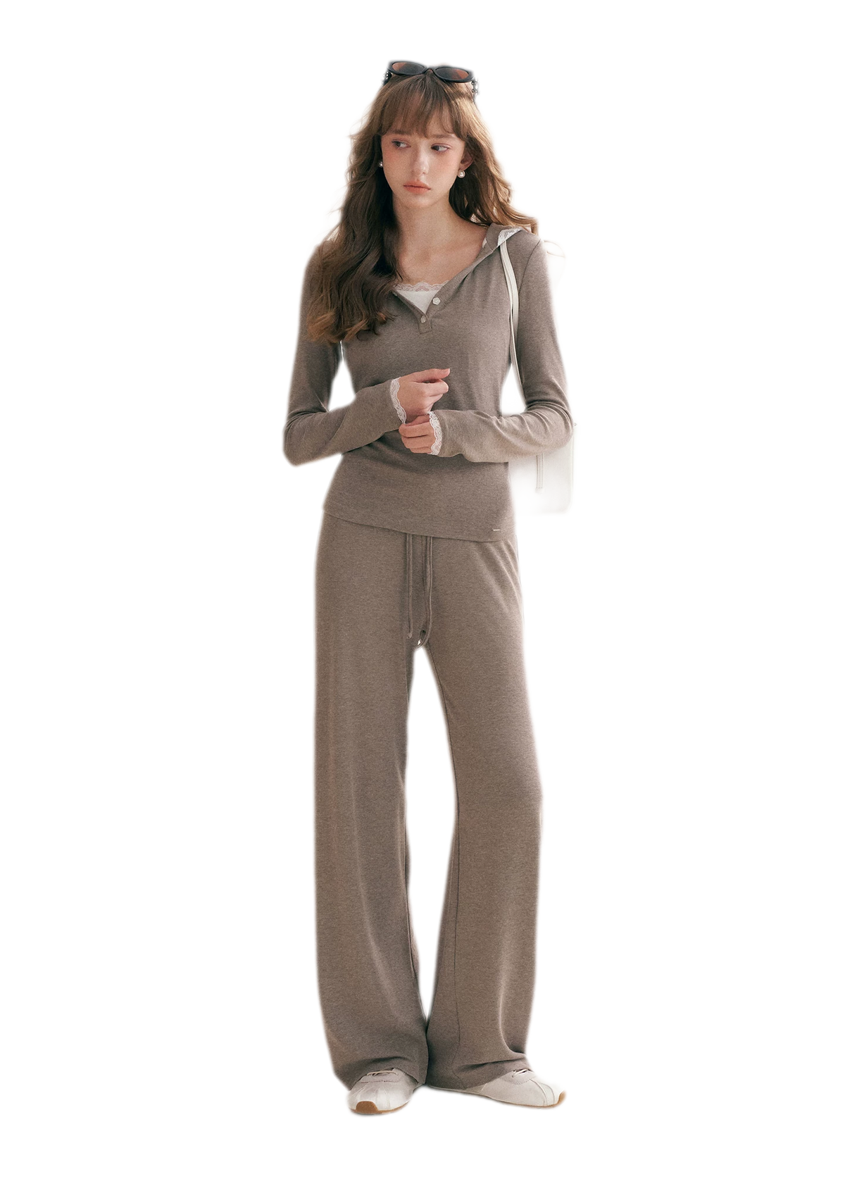 Lace-Trim Layered Two-Piece Set