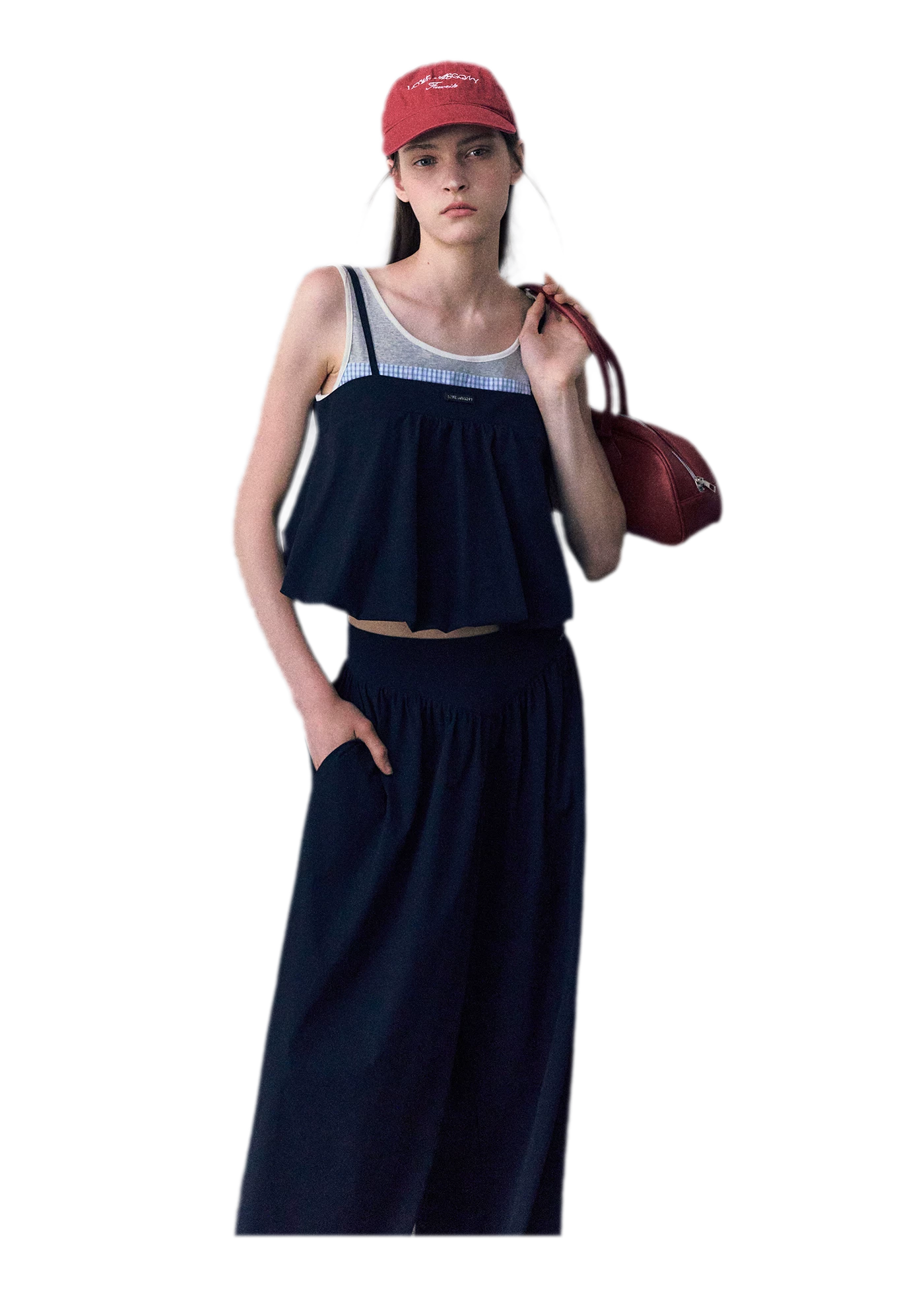 Contrast Faux Layered Set
