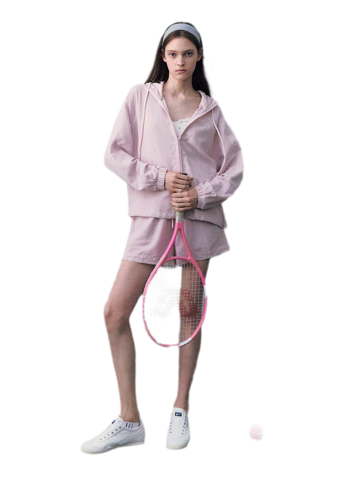 Lace Trim Drawstring Set