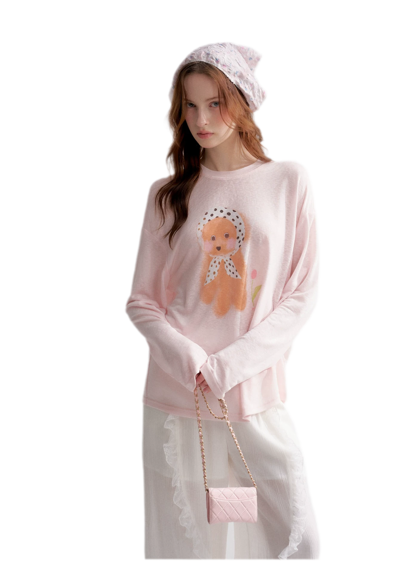 Lyocell Puppy Print Tee
