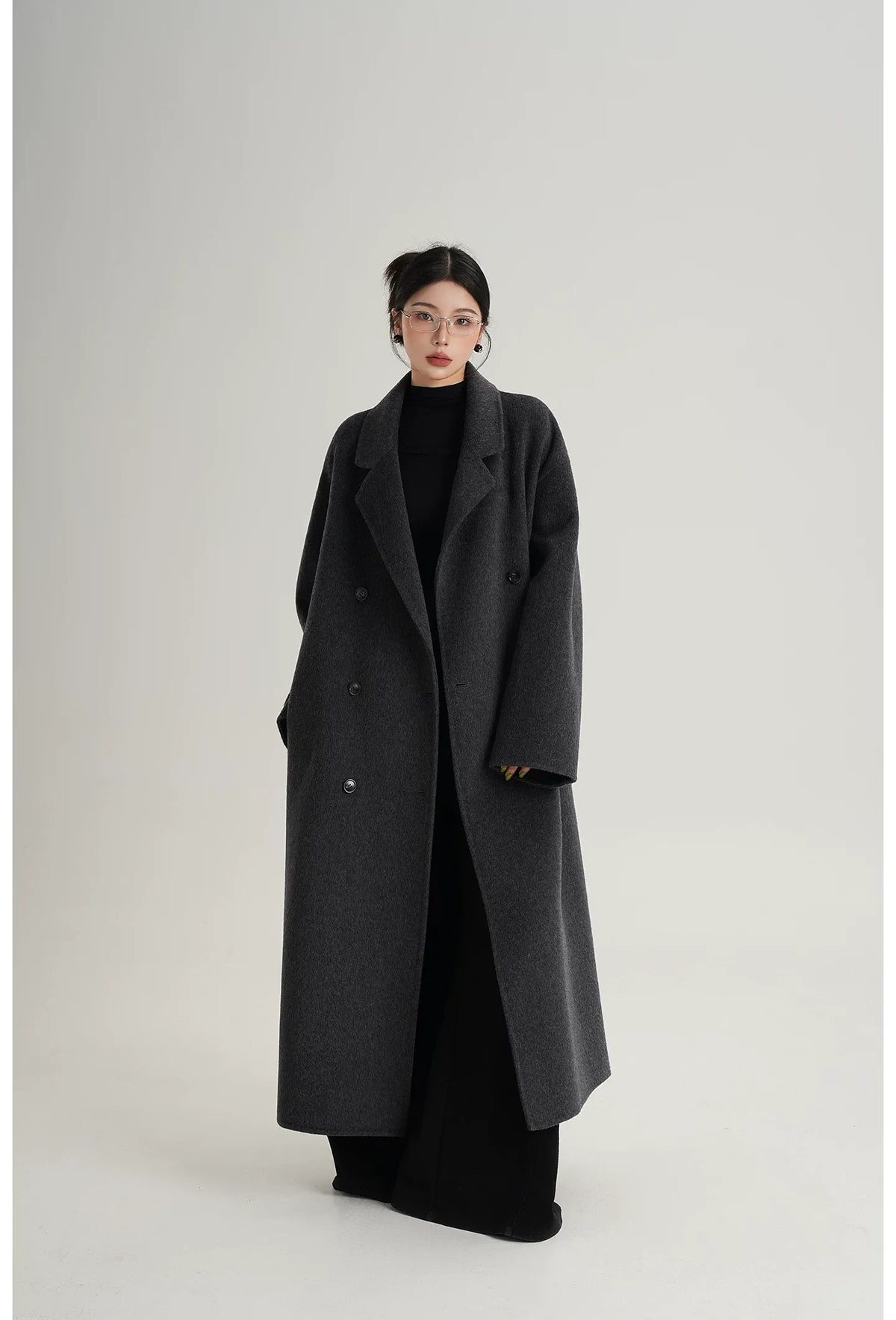 Fuzzy Wool Oversized Long Coat