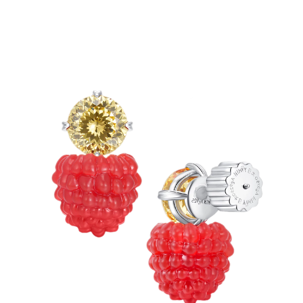 Berry Gemstone Statement Earrings