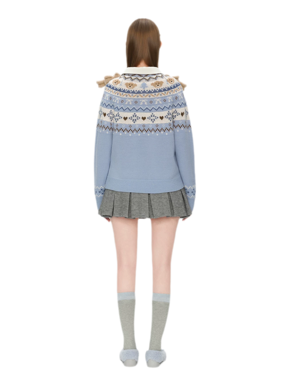 Fair Isle Bear Jacquard Sweater