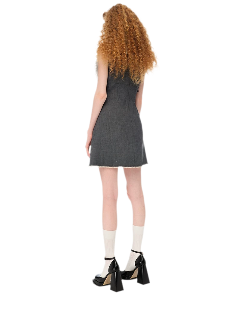 Rhinestone Bow A-Line Dress