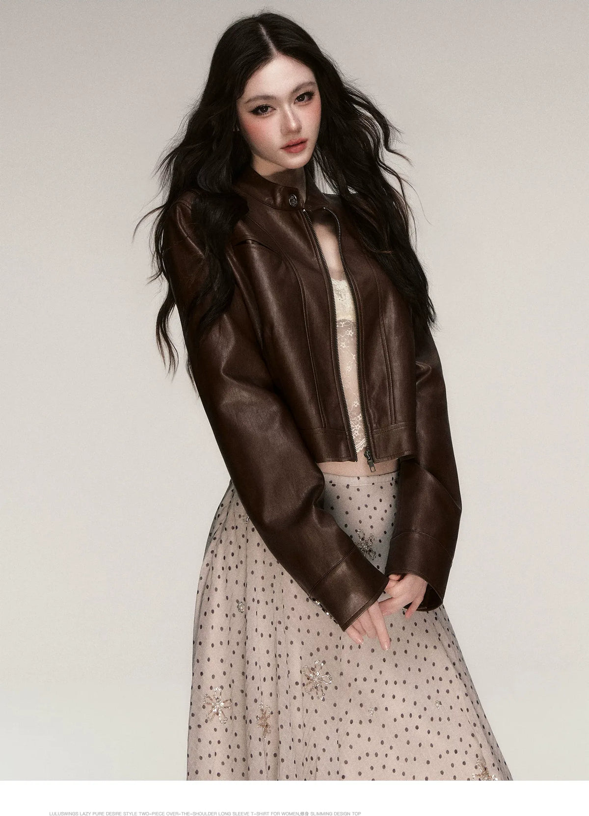 Vintage Cropped Motorcycle Jacket