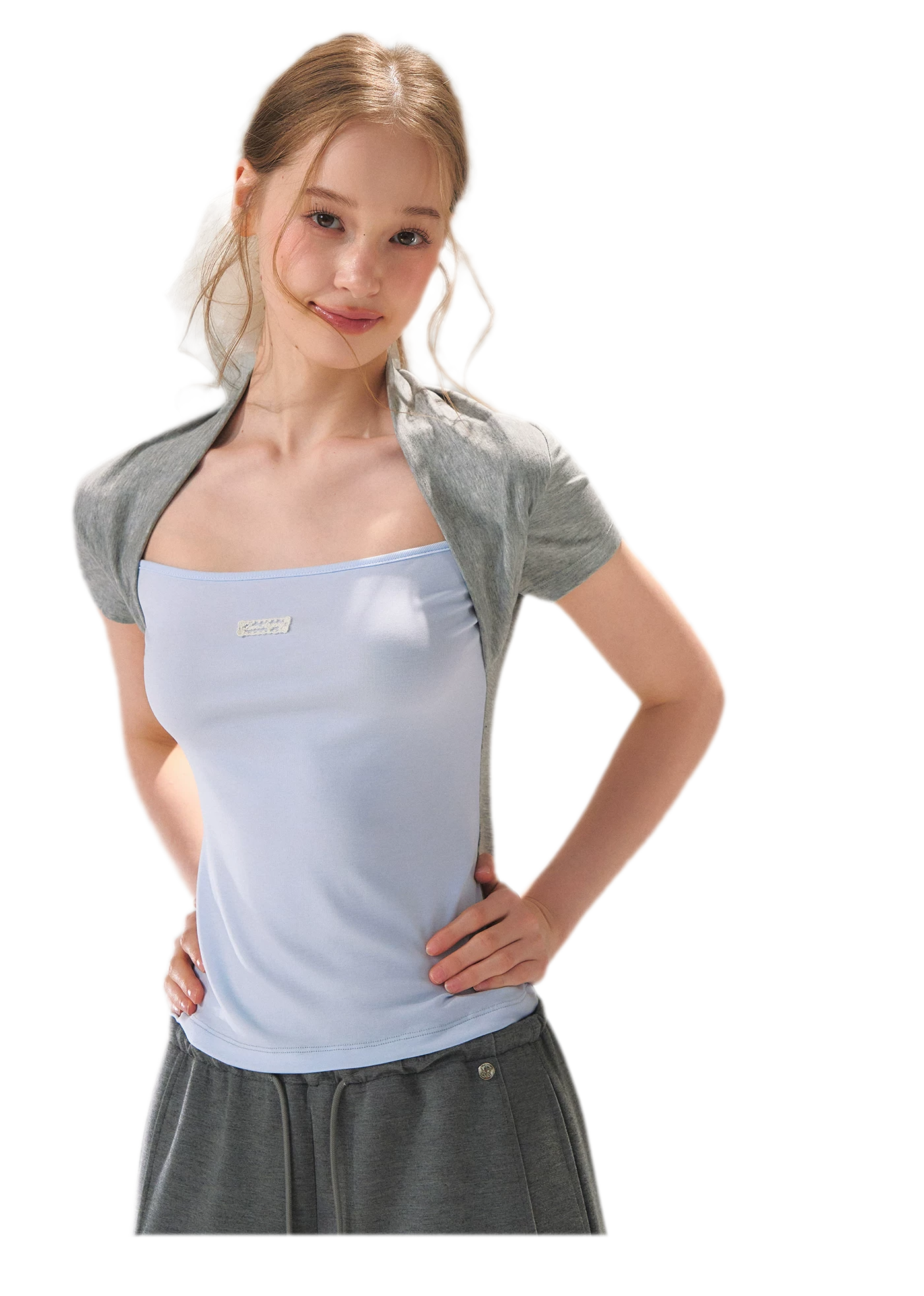 Colorblock Faux Two-Piece Tee