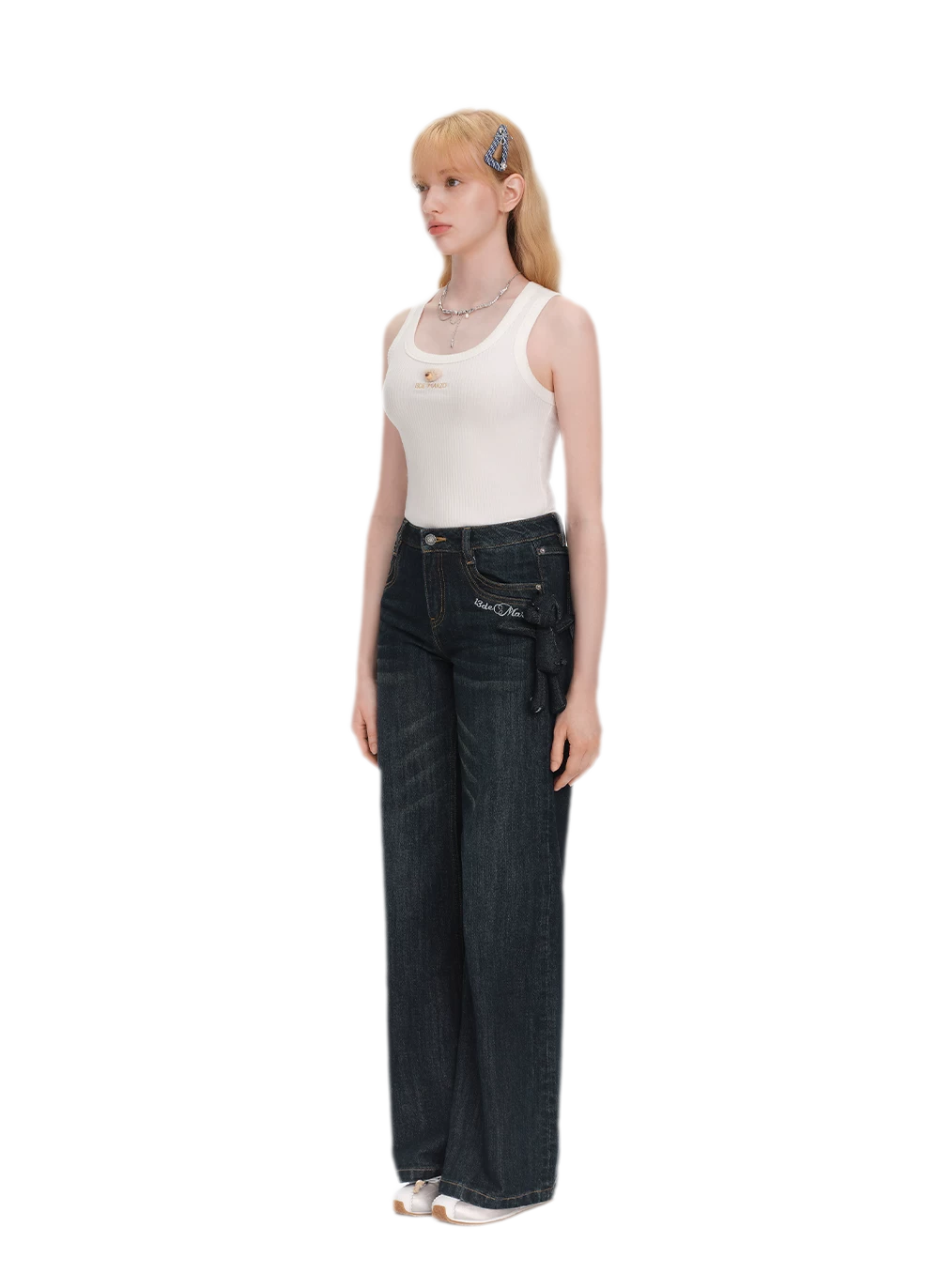 Mid-Low Waist Straight Jeans