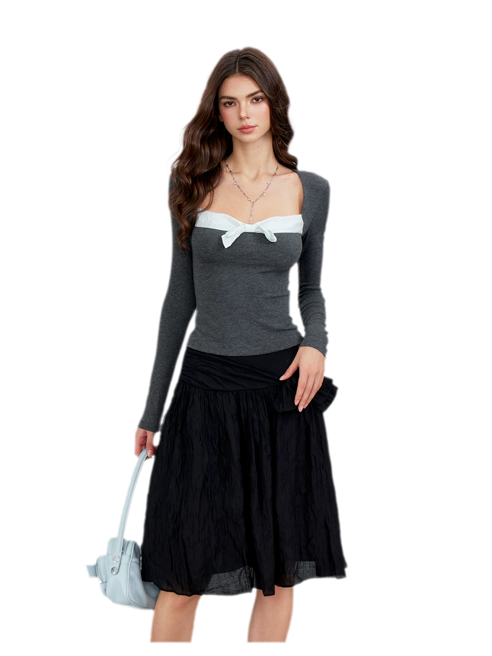 Square Neck Bow Top