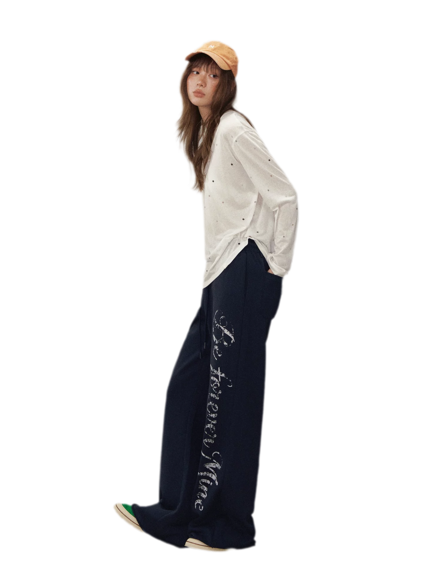 Wide-Leg Graphic Pants
