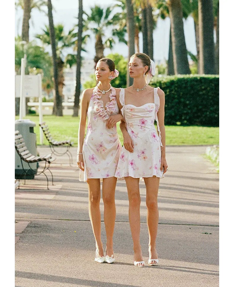 Floral Backless Dress