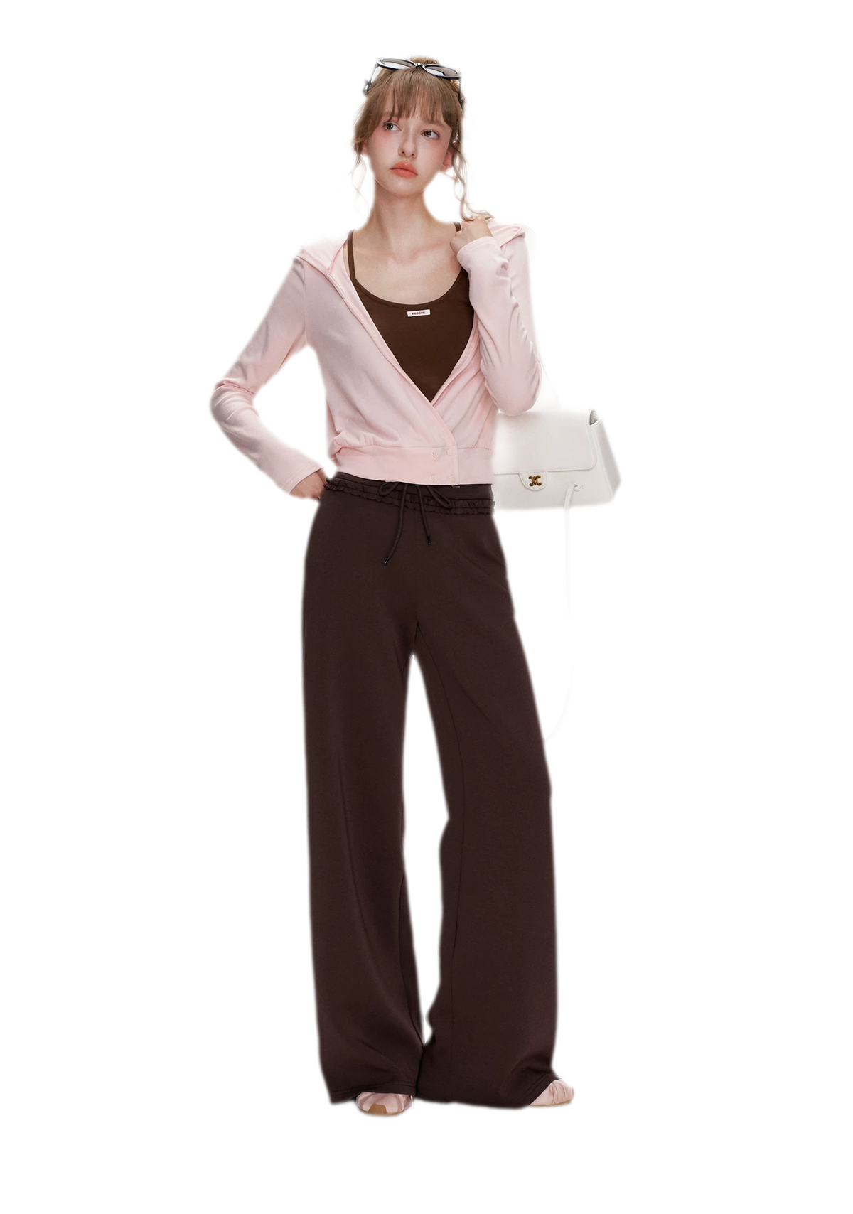 Wrap V-Neck Knitwear Set