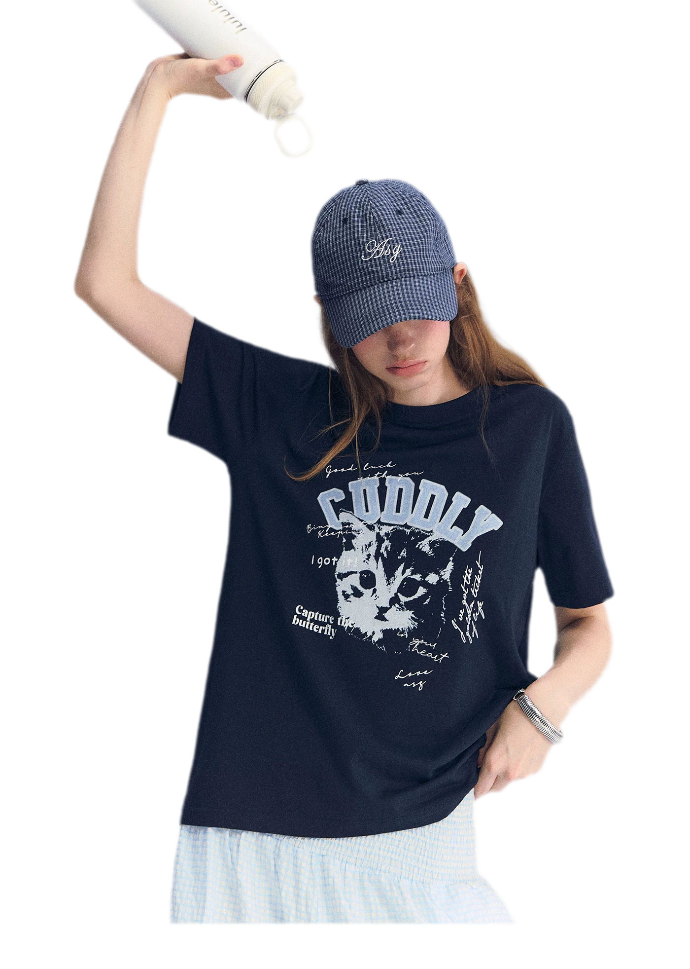 Cat Print Relaxed T-Shirt