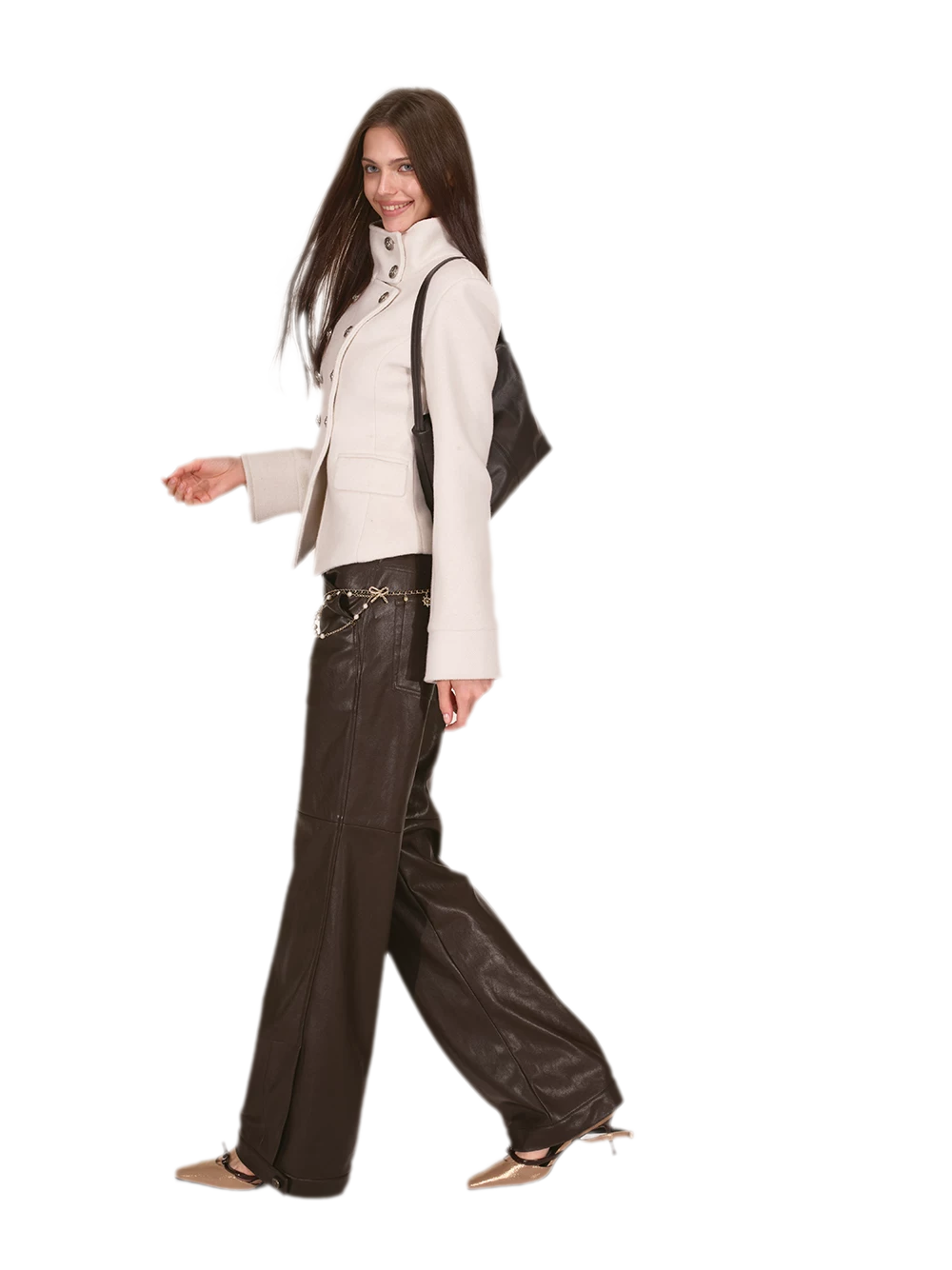 Structured Napoleon Double-Breasted Jacket