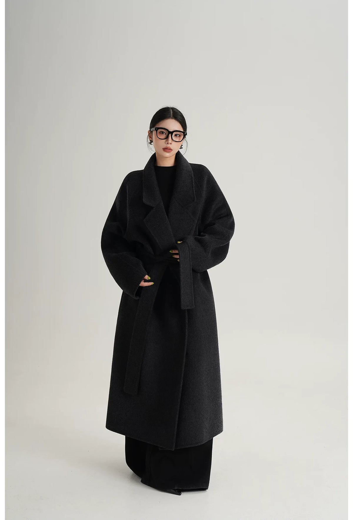 Hand-Sewn Belted Wool Coat