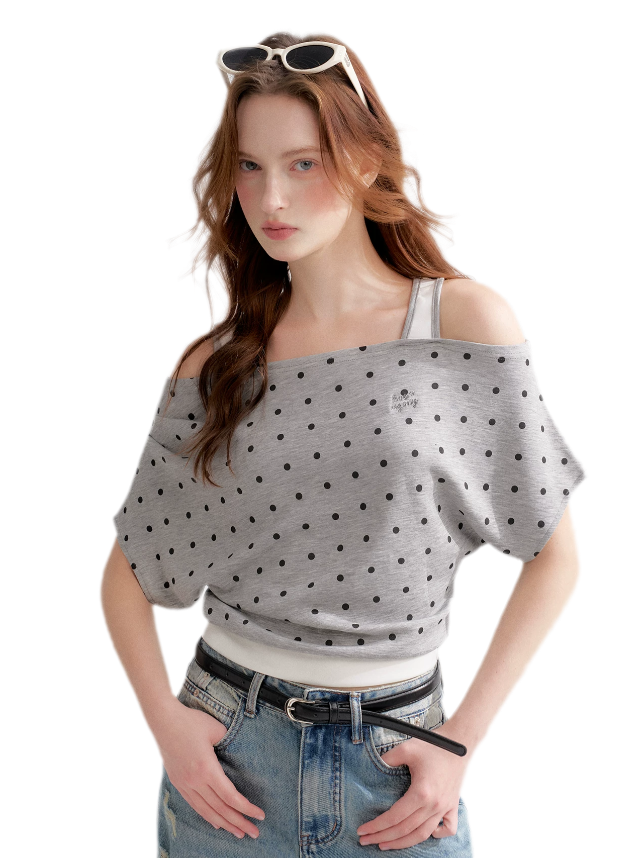 Polka Dot Layered T-Shirt