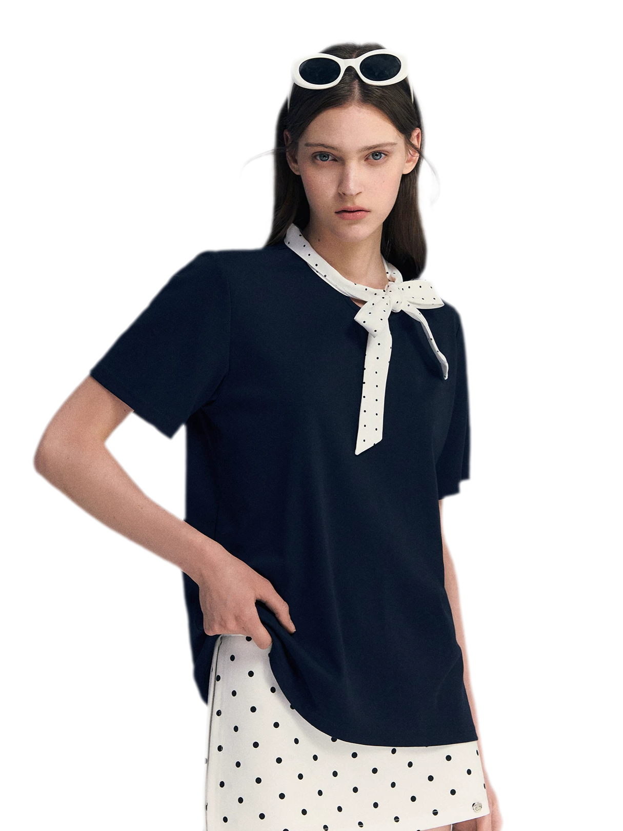 Polka Dot Bow T-Shirt