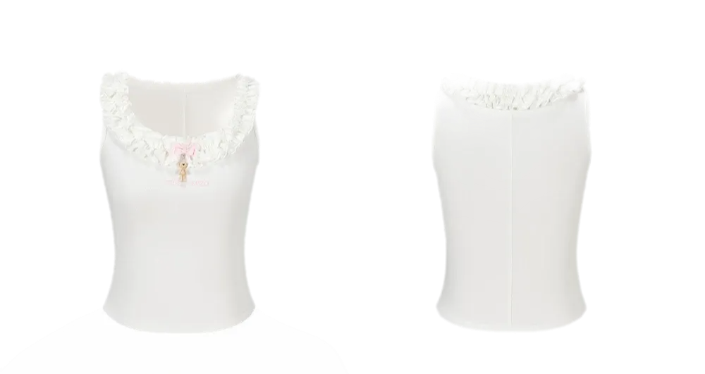 Ruffle Collar Knit Camisole