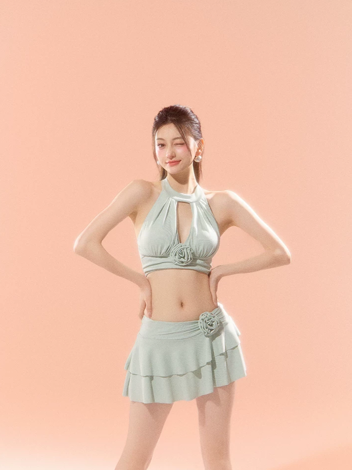 Halter Keyhole Swim Set