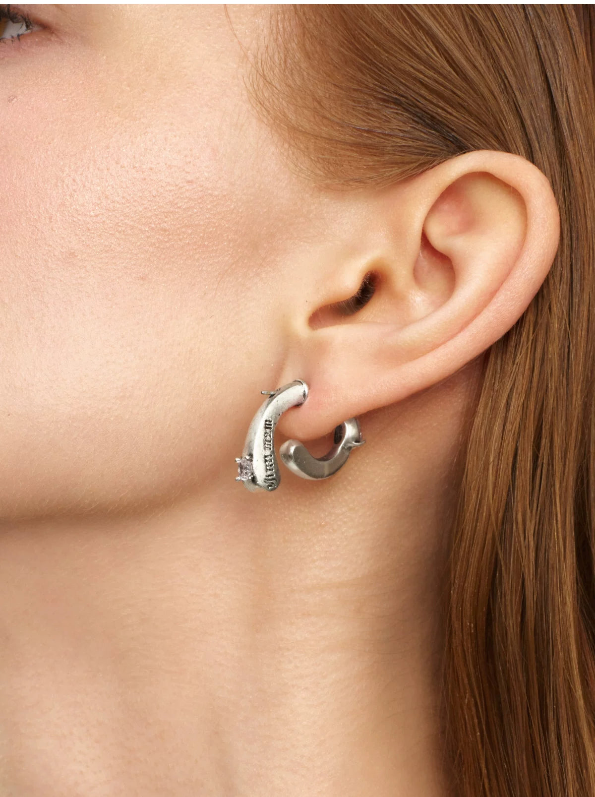 Vintage Gold & Silver Zircon Earrings