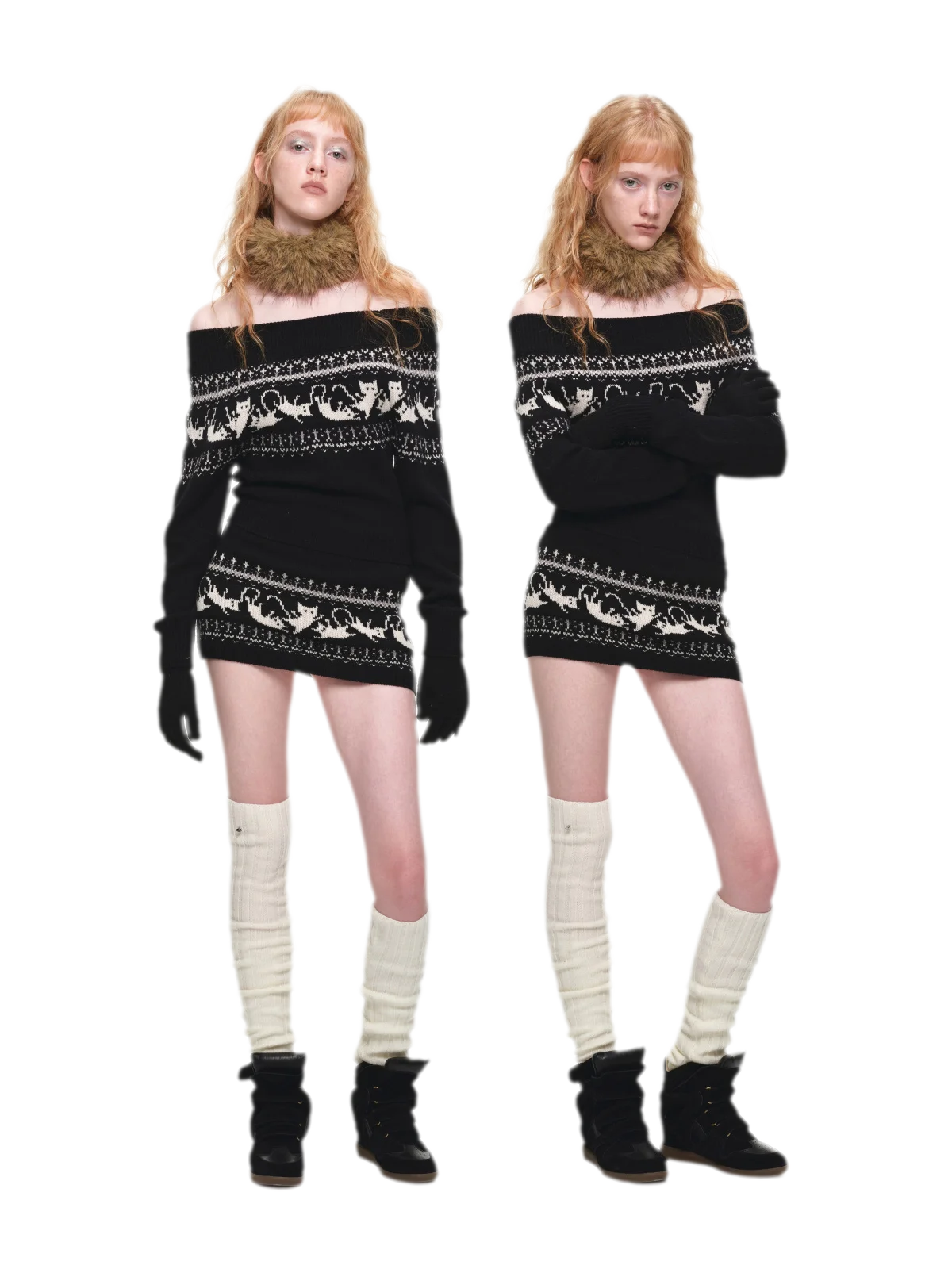 Haut en maille pour chat Fair Isle