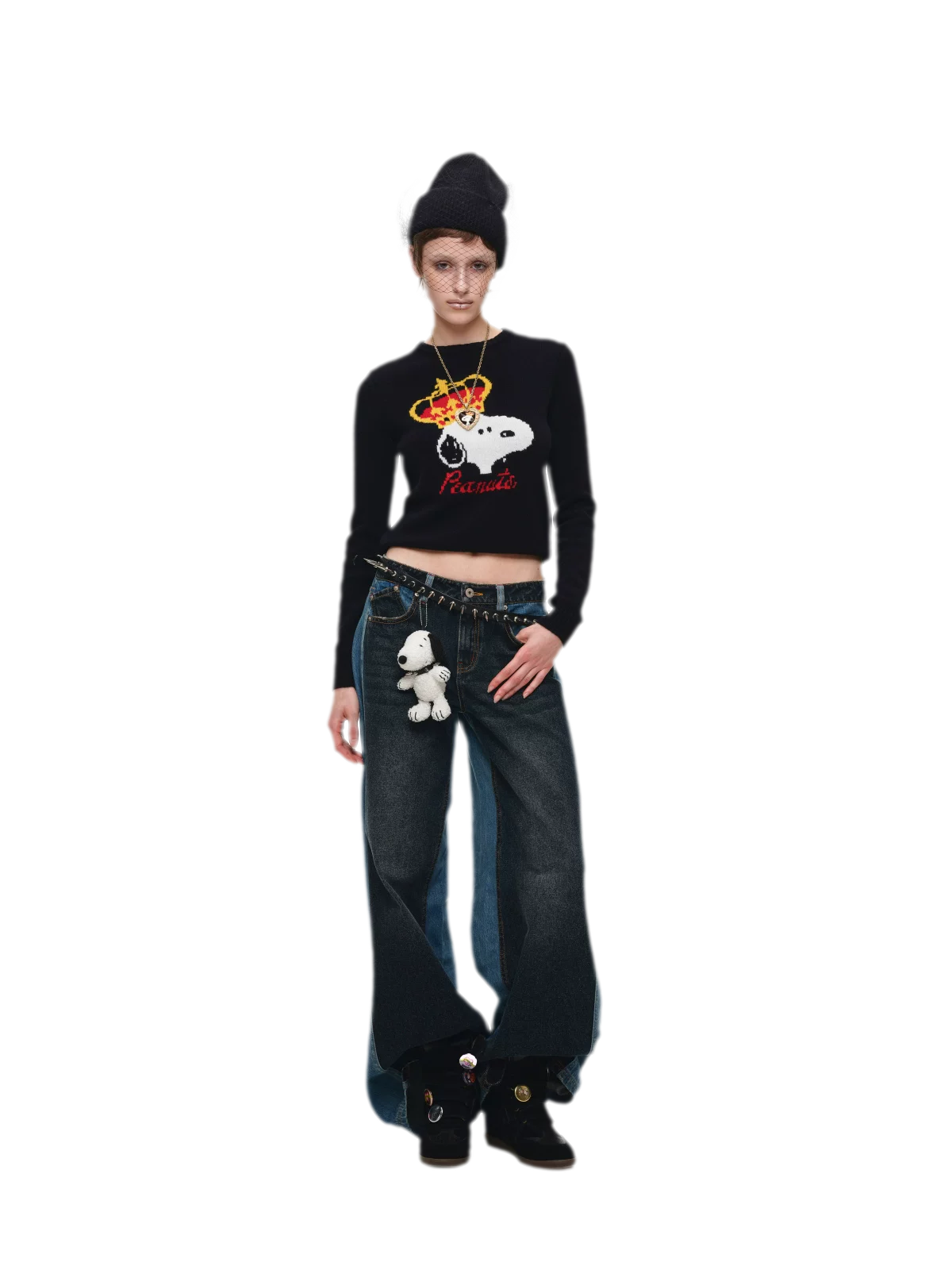 Baumwoll-Woll-Jacquardpullover
