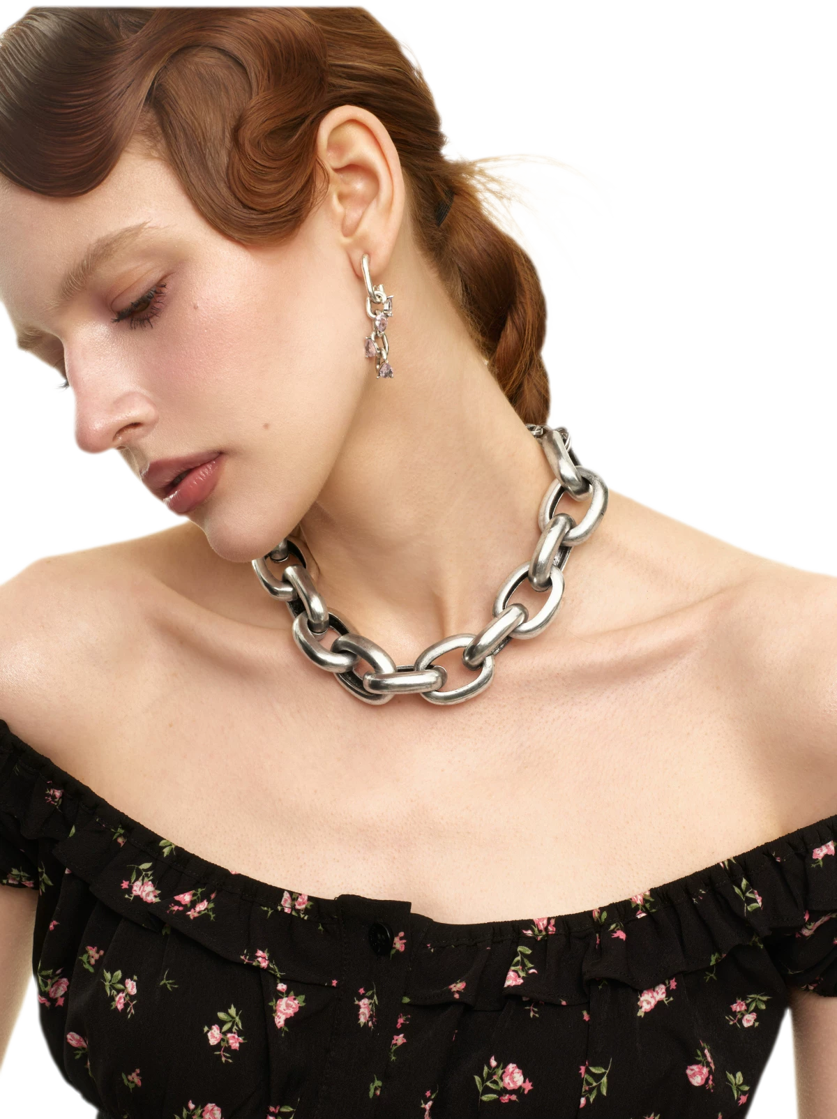 Oval Link Choker Necklace