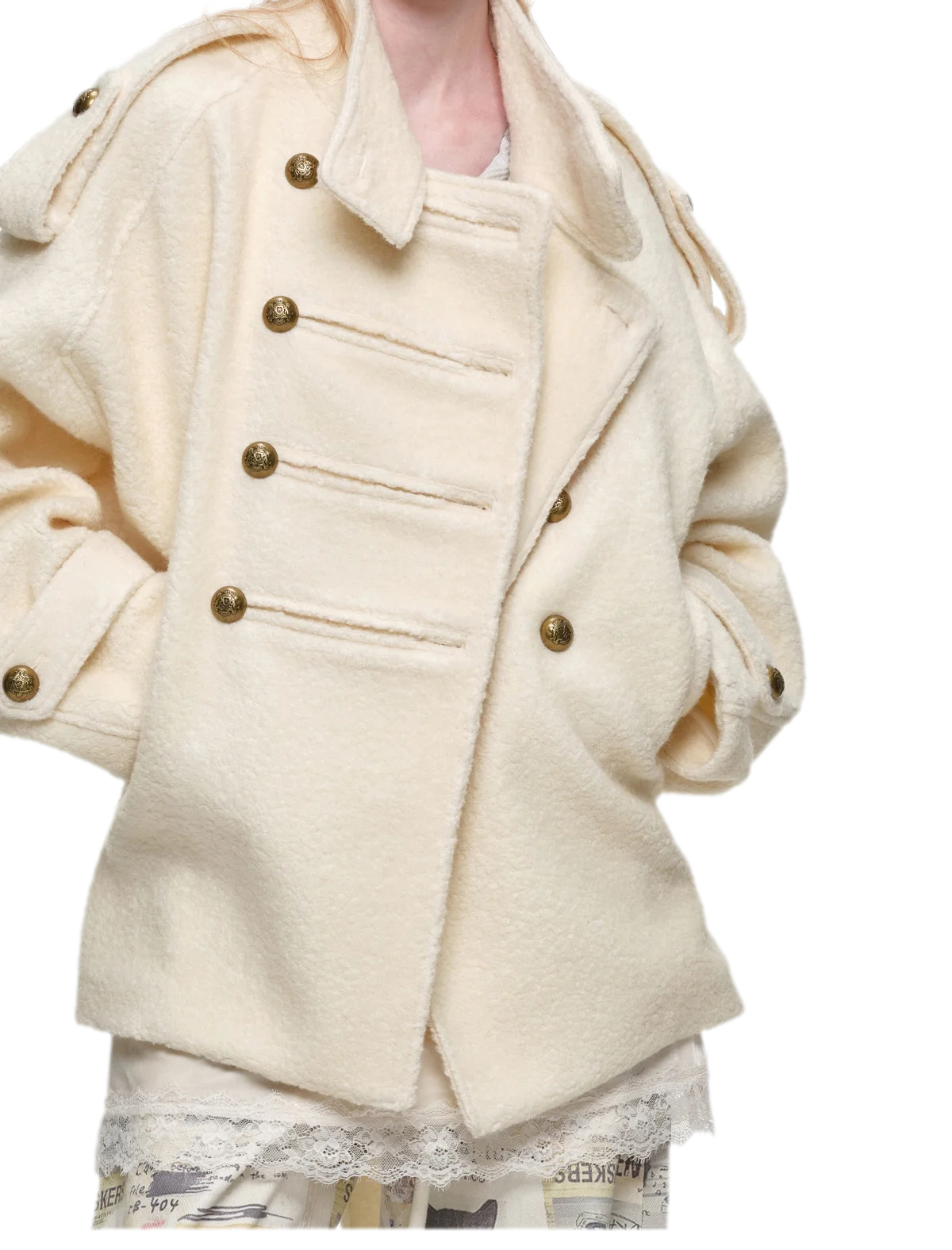Wool Blend Napoleon Coat