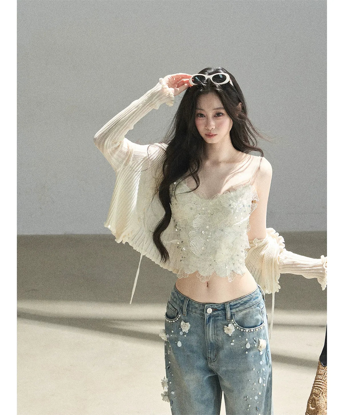 Lace Camisole Knit Set
