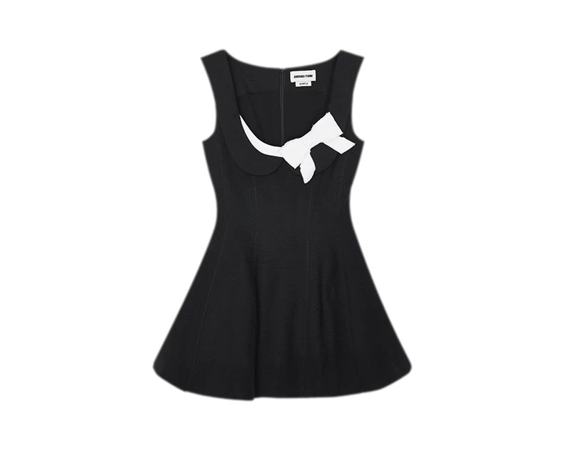 Elegant Side Bow A-Line Dress