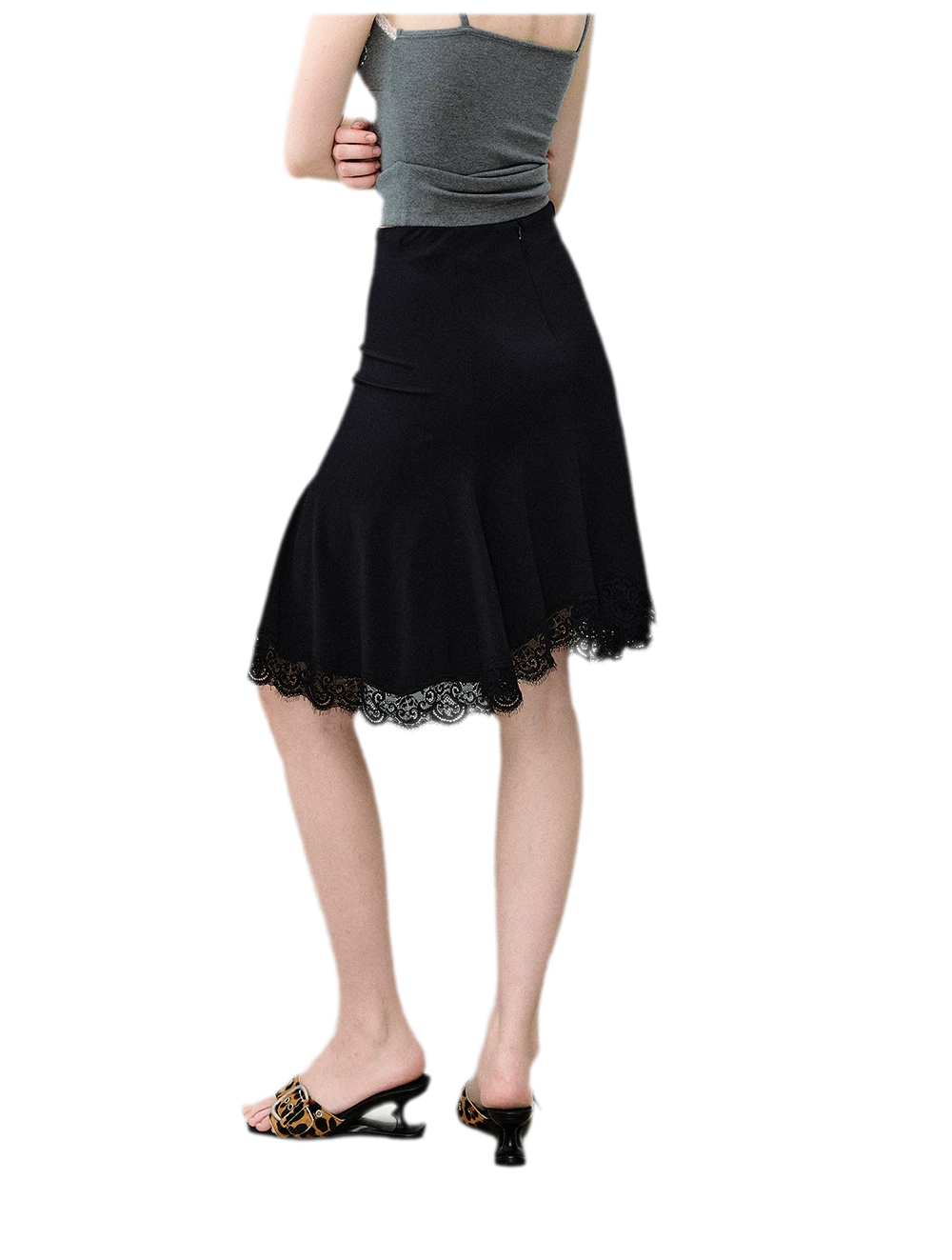 Lace Mermaid Midi Skirt