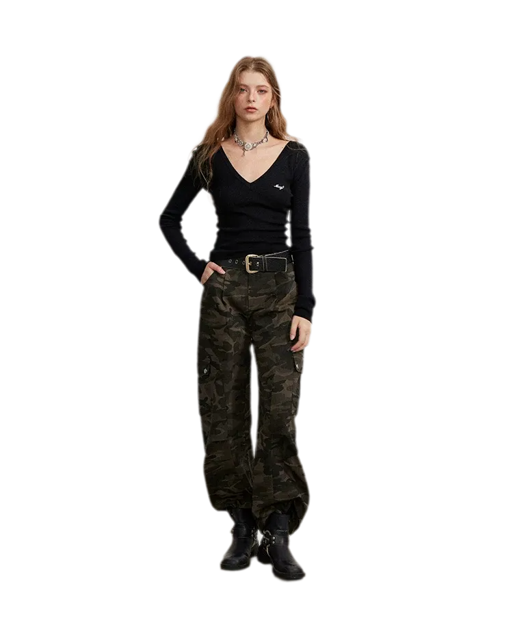 Vintage Curved-Leg Cargo Pants