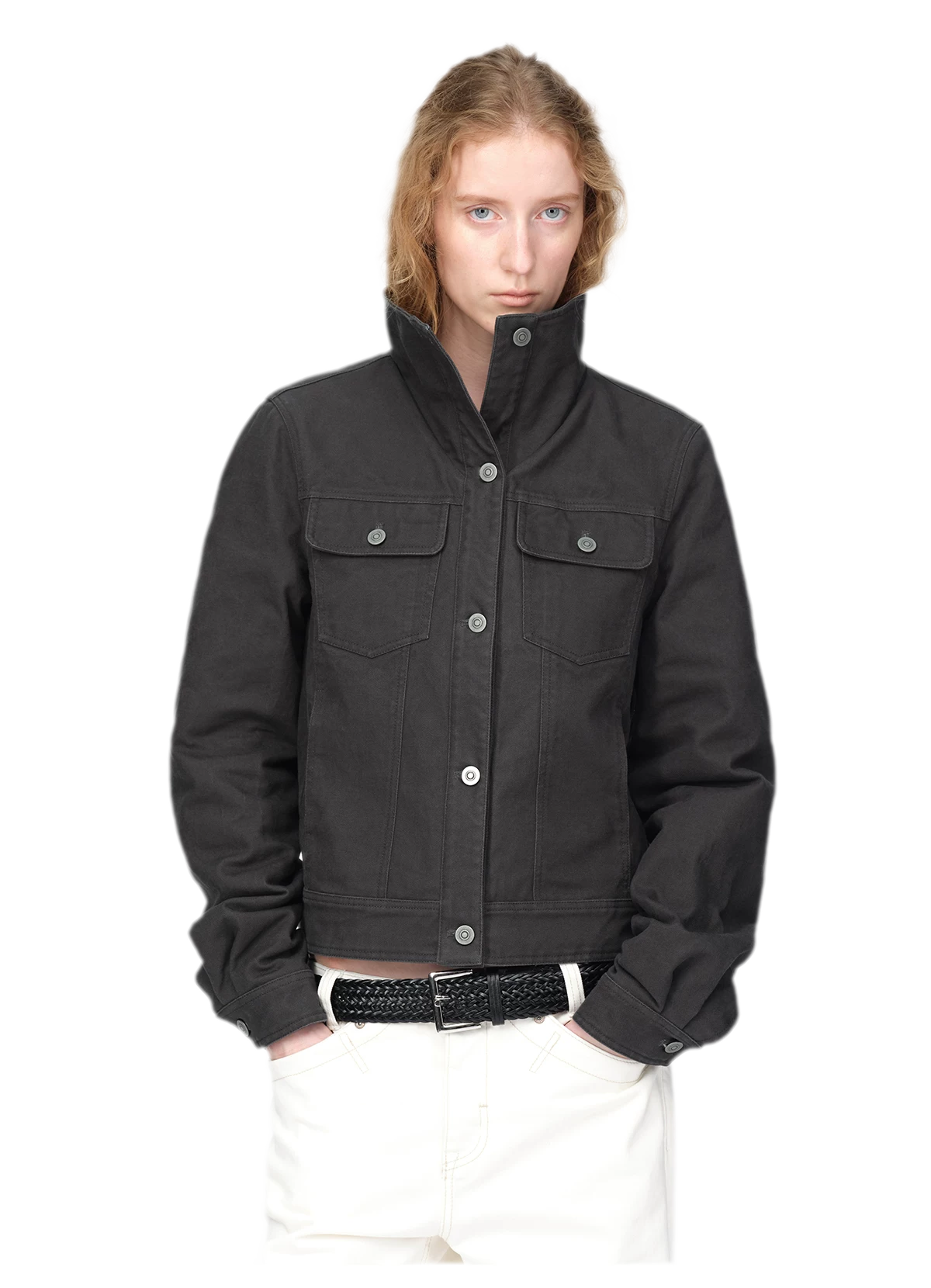 Vintage-gewaschene wattierte Utility-Jacke