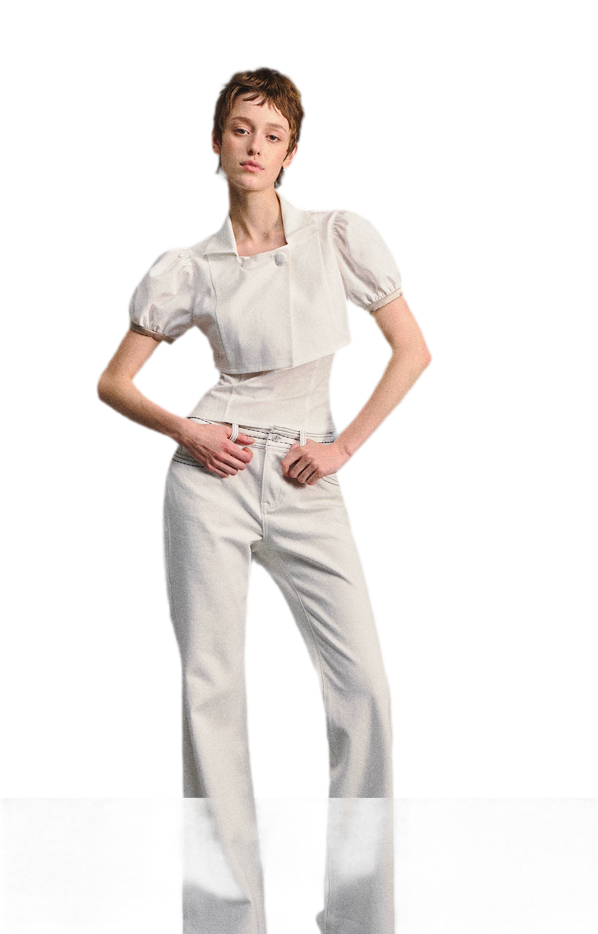 Collared Two-Piece Top