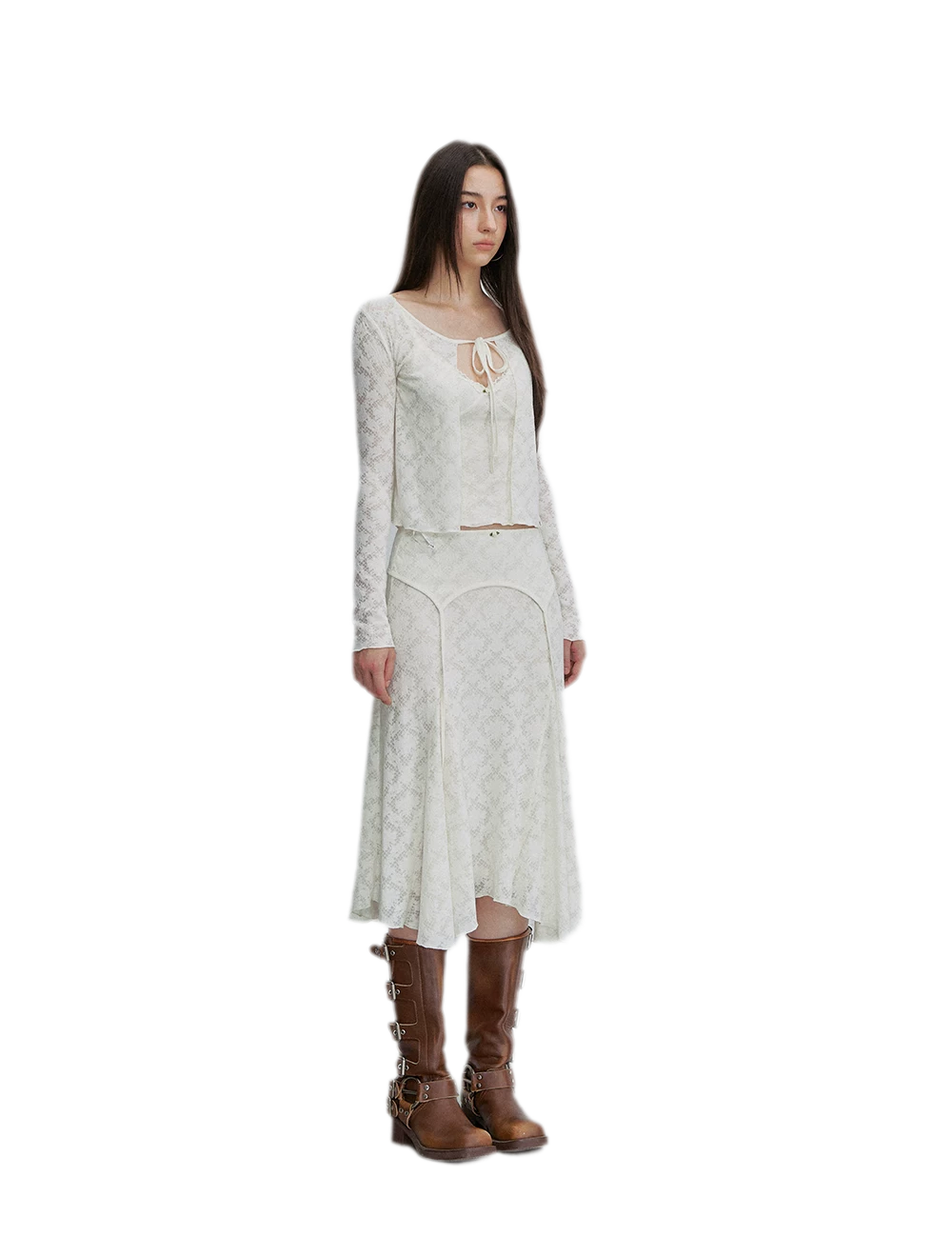 Textured Lace Three-Piece Set