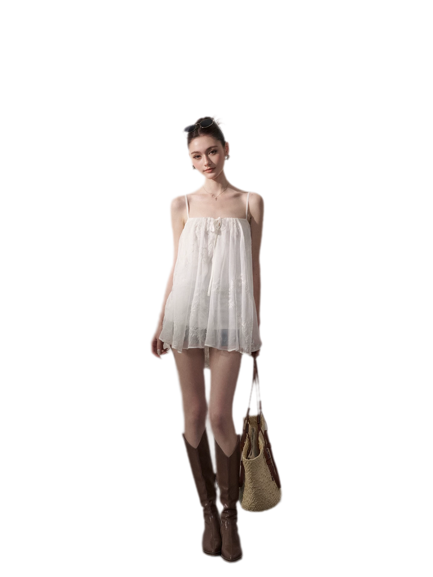 Sheer Chiffon A-Line Cami