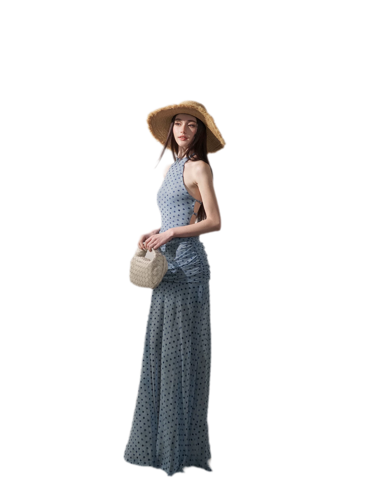 Polka Dot Backless Dress