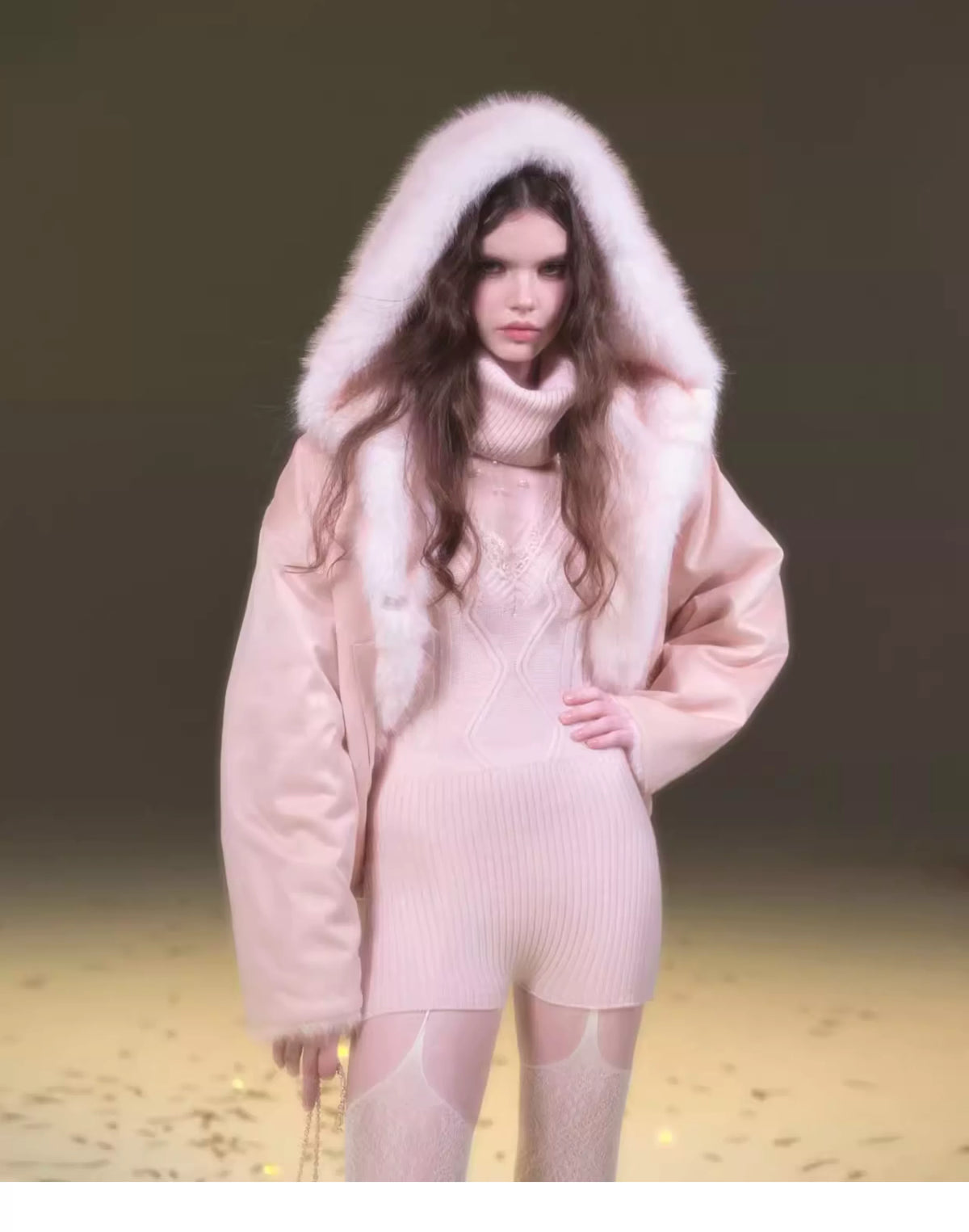 Reversible Suede Fur Winter Jacket