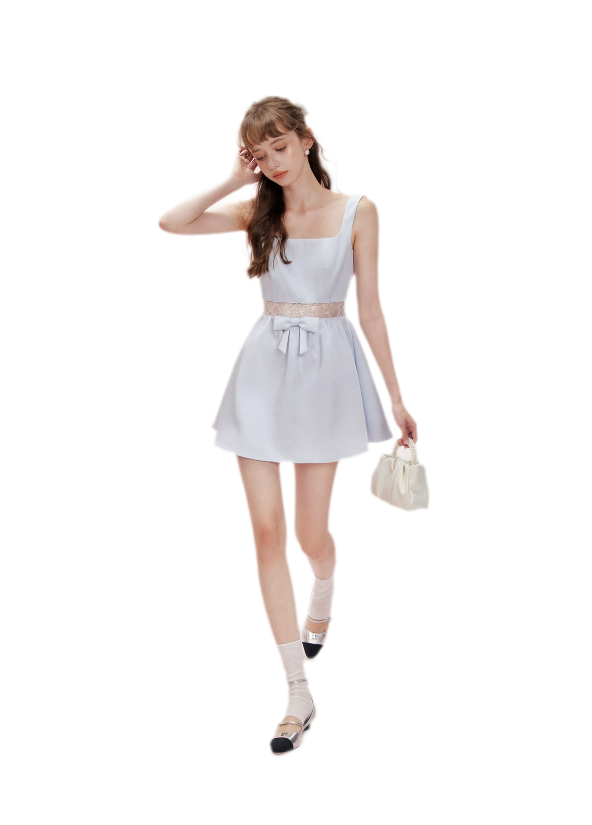Lace Waist Satin Dress